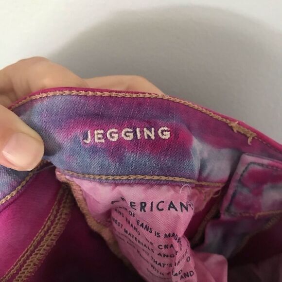 American Eagle custom dip dyed skinny jegging 360 next level stretch - Picture 9 of 10